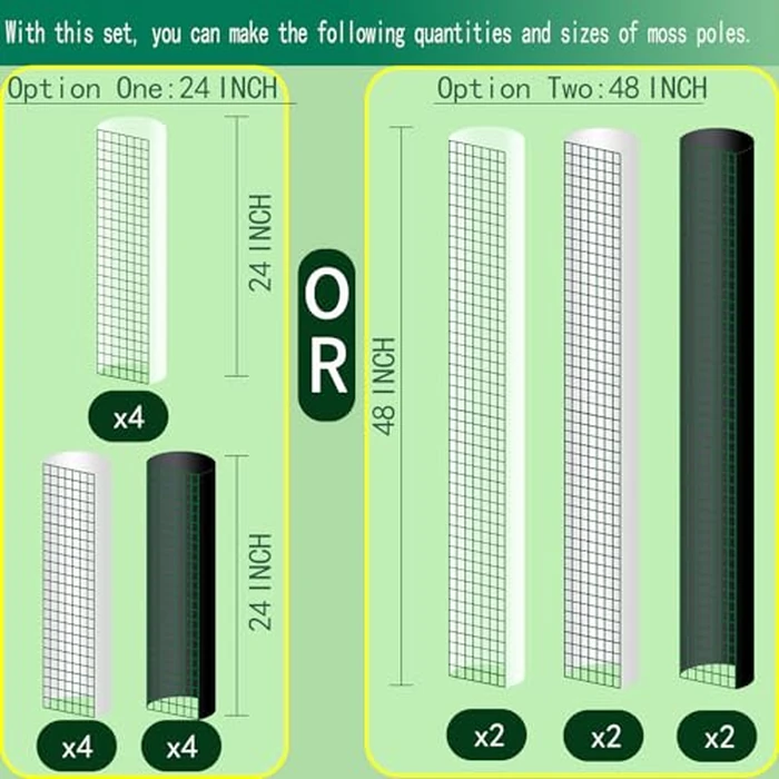 Metal Moss Poles for Climbing Plants, D-Shape Sphagnum Moss Pole Monstera Plant Support for Climbing Plants, DIY Plant Stakes Work with Sphagnum Moss (24ft D-Shaped) by ADGYULB - Image 3