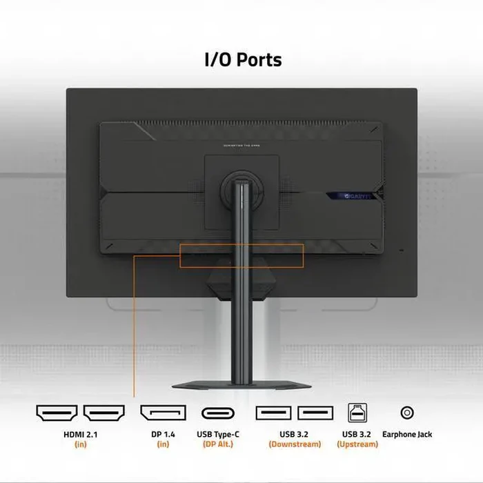 GIGABYTE 27" QHD 2K 1440P 300Hz/OC 320Hz IPS with AMD FreeSync Premium Pro & G-SYNC Compatible 1ms USB-C KVM Gaming Computer Monitor with Height by GIGABYTE - Image 9