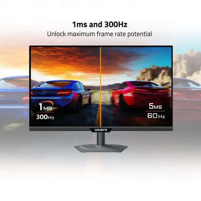 GIGABYTE 27" QHD 2K 1440P 300Hz/OC 320Hz IPS with AMD FreeSync Premium Pro & G-SYNC Compatible 1ms USB-C KVM Gaming Computer Monitor with Height by GIGABYTE - Image 6