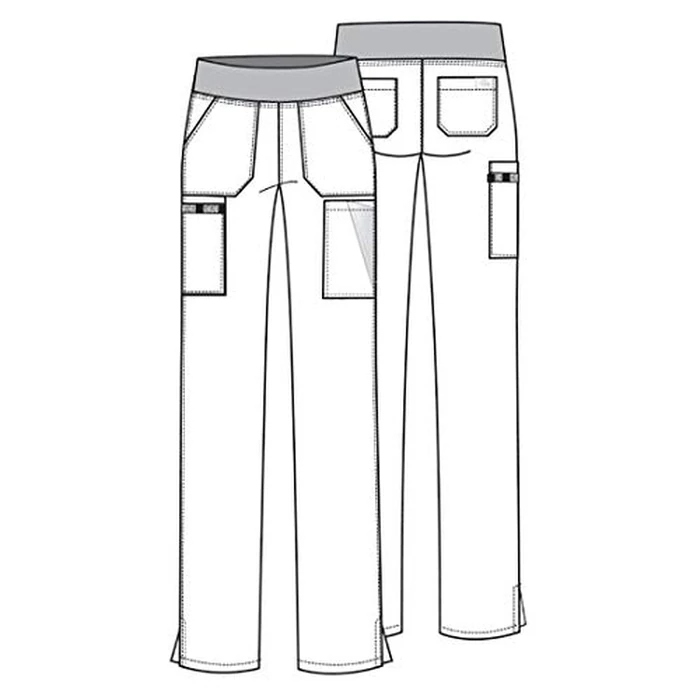 Dickies Women's Scrub Pants Natural Rise Tapered Leg Pull-On Bottoms with 7 Pockets and Knit Waistband DK005P, S Petite, Blac by Dickies - Used - Like New condition