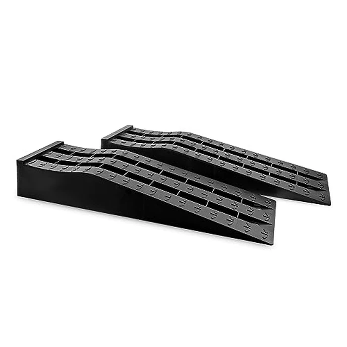 HOXWELL Portable Car Ramps for Oil Changes High Lift, Heavy Duty Low Profile Car Ramps for Jack Support, Vehicle Ramps for Garage, 31.5''x8.1''x4.9'', GVW 10000 LBS, 2PCS by HOXWELL - Image 1