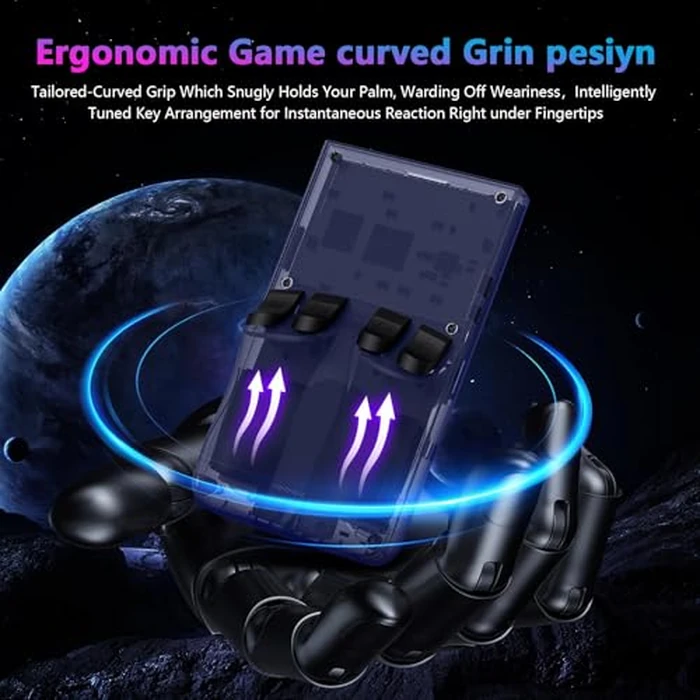 R36MAX Retro Handheld Game Console, 4.0 Inch 720x720 IPS Screen, 64GB Built-in 18,000+ Classic Game, Portable Hand Held Open Source Linux System, 4000mAh Battery Retro Gaming Console(Gray 64GB) by DVJQSN - Image 5