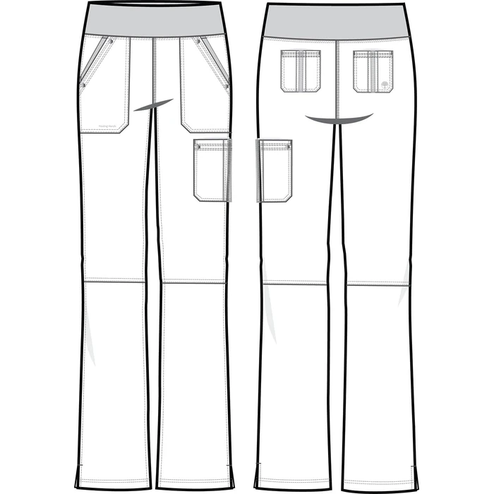 Healing Hands Women's Scrub Pant Tori Cargo Bottoms with 5 Pockets and 2-Way Stretch Fabric 9133P, S Petite, Black by Healing Hands - Image 4