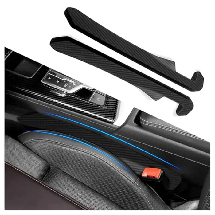 IHOTDER 2PCS Car Seat Gap Filler,Super Flexible Car Side Seat Gap Filler CCar interior Accessories,Universal Car Organizer Between Seats for Tightly Filling Seat Gaps(Carbon Fiber/2PCS)... by IHOTDER - Used - Like New condition - US$10.23