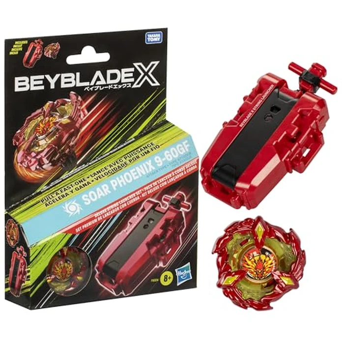 Beyblade X Soar Phoenix 9-60GF Deluxe String Launcher Set with Attack Type Right-Spinning Top Toy; Great Gift for 8 Year Old Boys and Girls by Beyblade - Image 1