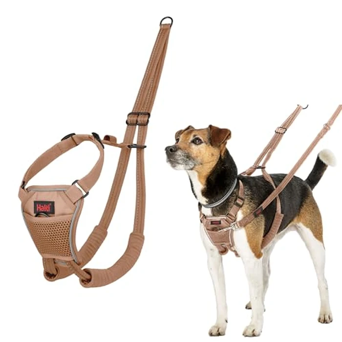 Halti No Pull Harness - Stop Your Dog Pulling on The Leash. Adjustable, Lightweight and Easy to Use. Reflective Dog Training Harness for Small Dogs (Size S, Desert Sand) by Halti - Used - Like New condition