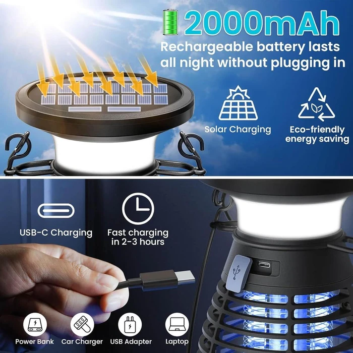 Burlan Solar Bug Zapper - Black by Burlan - Image 2