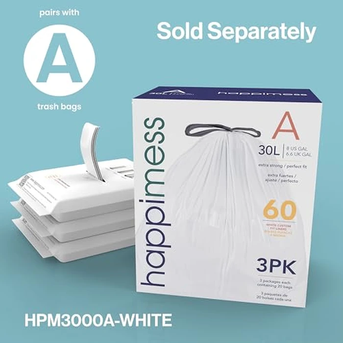 happimess HPM1007H Betty Retro 8-Gallon Step-Open Trash Can, Fingerprint Resistant, Modern, Minimalistic for Home, Kitchen, Laundry Room, Office, Bedroom, Bathroom, Denim Blue by happimess - Image 5