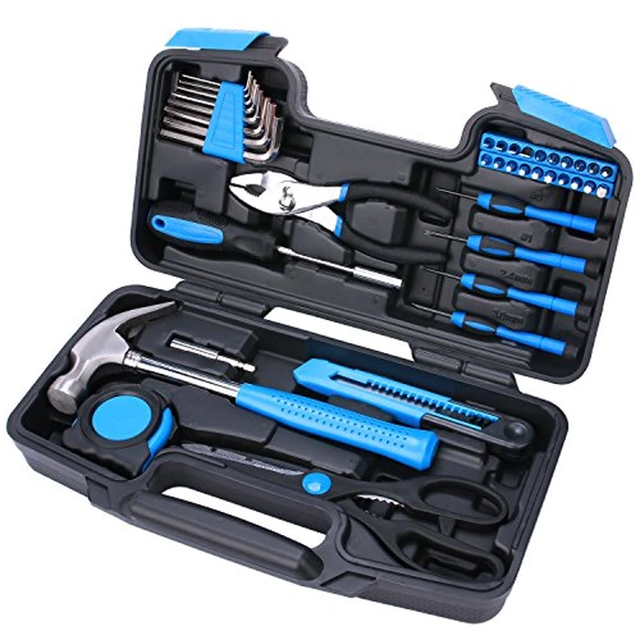 EFFICERE 40-Piece All Purpose Household Tool Kit - Includes All Essential Tools for Home, Garage, Office and College Dormitory Use by EFFICERE - Image 1