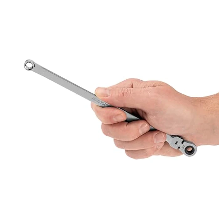 TEKTON 1/4 Inch Long Fixed/Flex Head 12-Point Ratcheting Box End Wrench | WRB35306 by TEKTON - Image 6
