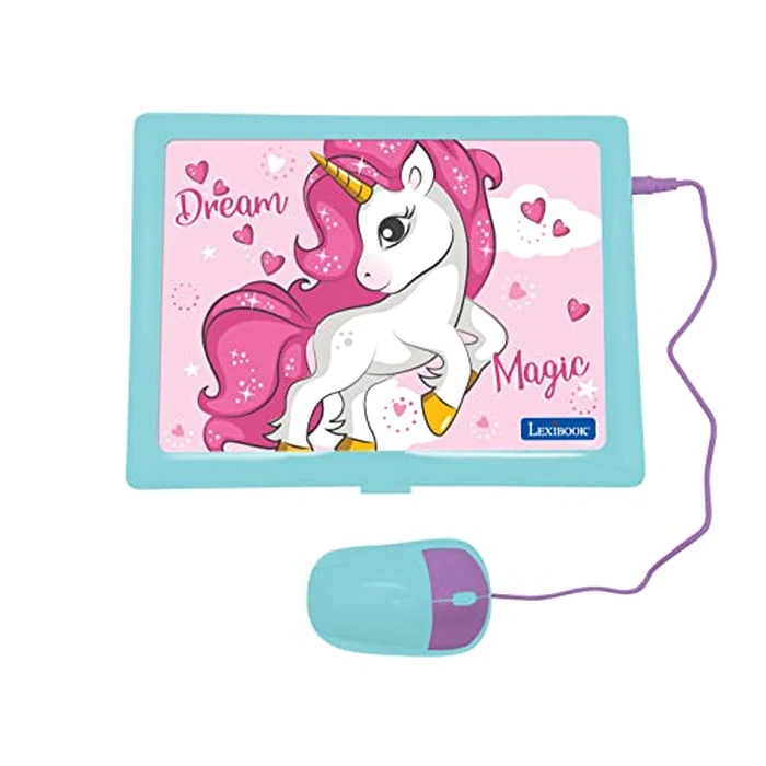 LEXiBOOK - Unicorn Educational and Bilingual Laptop Spanish/English - Toy for Children with 124 Activities to Learn Mathematics, Dactylography, Logic, Clock Reading, Play Games and Music - JC598UNIi2 by LEXiBOOK - Image 3