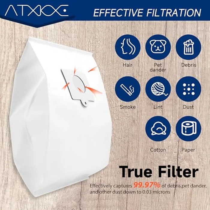 12 Pack Canister Vacuum Cleaner Dust Replacement Bags Fit for Kenmore Type Q/C 5055,50557,50558,200 400 600 700 800 series Bag by ATXKXE - Image 4