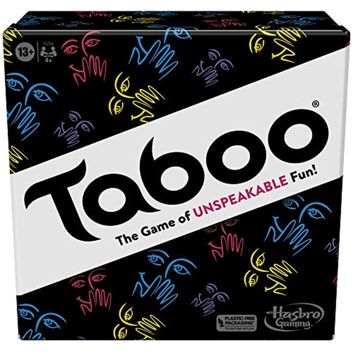 Taboo Classic Game, Party Word Guessing Game for Adults and Teens, Board Game for 4+ Players Ages 13 and Up (English) by Hasbro Gaming - Image 1