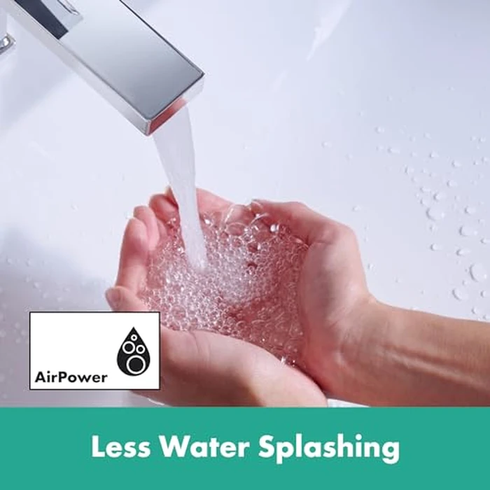 hansgrohe Tecturis E Widespread -Handle -Hole 8-inch Tall Bathroom Sink Faucet in Chrome, 73031001 by hansgrohe - Image 5