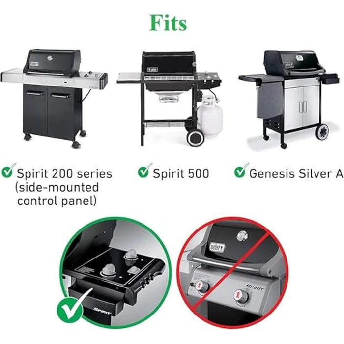 Hongso Replacement for Weber Spirit E210, Spirit 200 Series E&S 200 210, Genesis Silver A, Spirit 500 Models (with Side Controls), 65904 Grill Grates 7523, Flavorizer Bars 7534 7535, Burner Tube 7507 by Hongso - Image 7