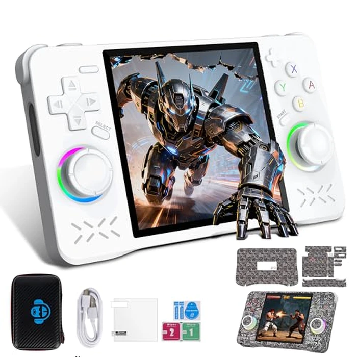 XF40H Handheld Game Console, Retro Gaming Console with 4.0 Inch 4K HD IPS Screen, Support WiFi Online sparing，Preloaded 20,000+ Classic Games- Includes Exclusive Cool Stickers by FYGOD.EDD - Used - Like New condition - US$47.49