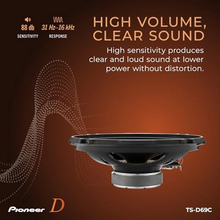 PIONEER D-Series TS-D69C 6” x 9” 2-Way Speakers (Pair) - 330W Max, Crisp Highs + Clear Vocals, Ideal Factory Upgrade, Add an Amplifier for Even Better Performance by PIONEER - Image 5