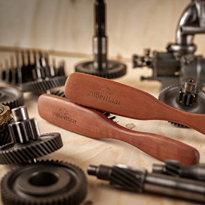 ZilberHaar Long Hair & Beard Brush - Made From Stiff First Cut Boar Bristles And Pearwood - Perfect Beard Care for Men - Works with all Beard Balms and Oils - 8.5 inches long by ZilberHaar - Image 3