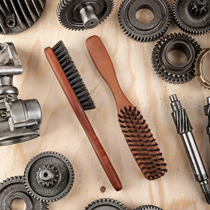 ZilberHaar Long Hair & Beard Brush - Made From Stiff First Cut Boar Bristles And Pearwood - Perfect Beard Care for Men - Works with all Beard Balms and Oils - 8.5 inches long by ZilberHaar - Image 4