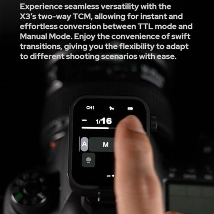 Godox X3 X3L X3-L Touchscreen TTL Wireless Flash Trigger for Leica Cameras, 2.4GHz Wireless, High-Speed Sync, OLED Screen Adjustable Brightness TTL Flash Transmitter for Leica SL2, SL1, TYP-60, Q2,M10 by GODOX - Image 6