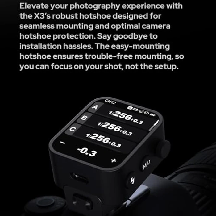 Godox X3 X3L X3-L Touchscreen TTL Wireless Flash Trigger for Leica Cameras, 2.4GHz Wireless, High-Speed Sync, OLED Screen Adjustable Brightness TTL Flash Transmitter for Leica SL2, SL1, TYP-60, Q2,M10 by GODOX - Image 7