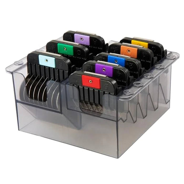Wahl Canada Stainless Steel Guides with Caddy, Fits #30 Ultimate & Competition Series Blades, Convenient Storage Stand with lid, for Pets - Model 58247 by Wahl - Used - Like New condition
