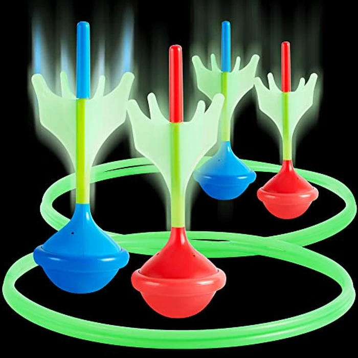 JOYIN Lawn Darts Game Set for Kids and Adults - Glow in The Dark Outdoor Lawn Games for Adults and Family, Soft Tip Darts Set for Kids Camping, Outside Yard by JOYIN - Used - Like New condition - US$22.48