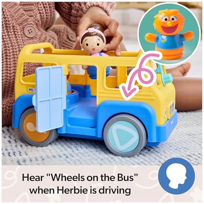 Ms. Rachel Official My First Learning Electronic School Bus with 2 Figures, Music & Sounds, Educational Toys & Toddler Toys for Girls & Boys Ages 1-3+ by Ms. Rachel - Image 3