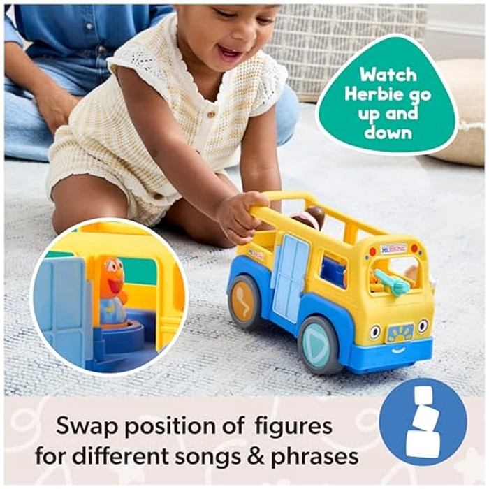 Ms. Rachel Official My First Learning Electronic School Bus with 2 Figures, Music & Sounds, Educational Toys & Toddler Toys for Girls & Boys Ages 1-3+ by Ms. Rachel - Image 5