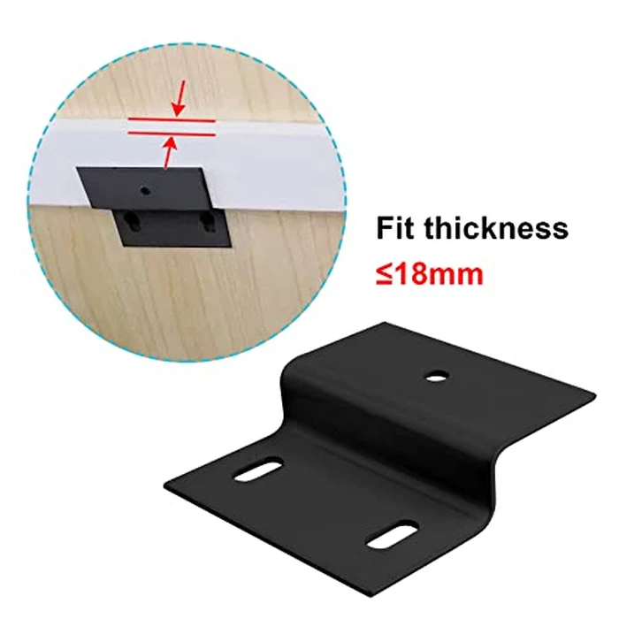 eoere 10 PCS Z Bracket, Fits 11/16" Panel, 3" x 1-5/8" x 11/16" x 1-5/8", Black by eoere - Image 3