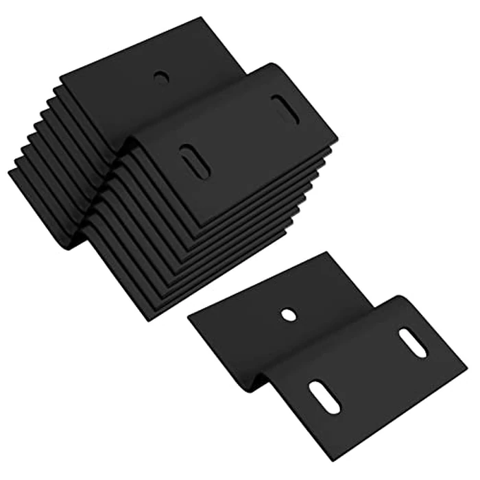 eoere 10 PCS Z Bracket, Fits 11/16" Panel, 3" x 1-5/8" x 11/16" x 1-5/8", Black by eoere - Image 5