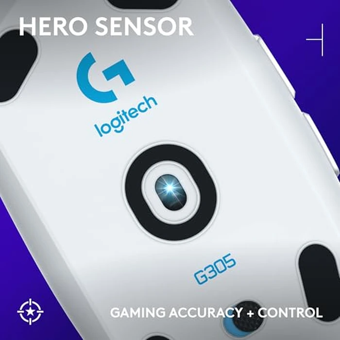 Logitech G305 Lightspeed Wireless Gaming Mouse, Hero Sensor, 12,000 DPI, Lightweight, 6 Programmable Buttons, 250h Battery, On-Board Memory, Compatible with PC, Mac - White by Logitech G - Image 2
