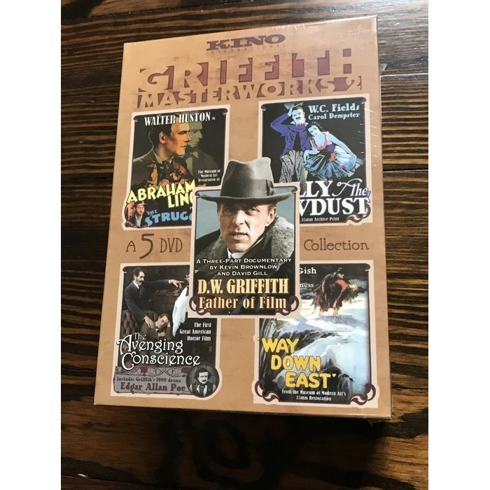 Griffith Masterworks 2 (Way Down East / D.W. Griffith: Father of Film / The Avenging Conscience / Abraham Lincoln / The Struggle / Sally of the Sawdust) by Kino International - Used - Acceptable condition - US$45.99