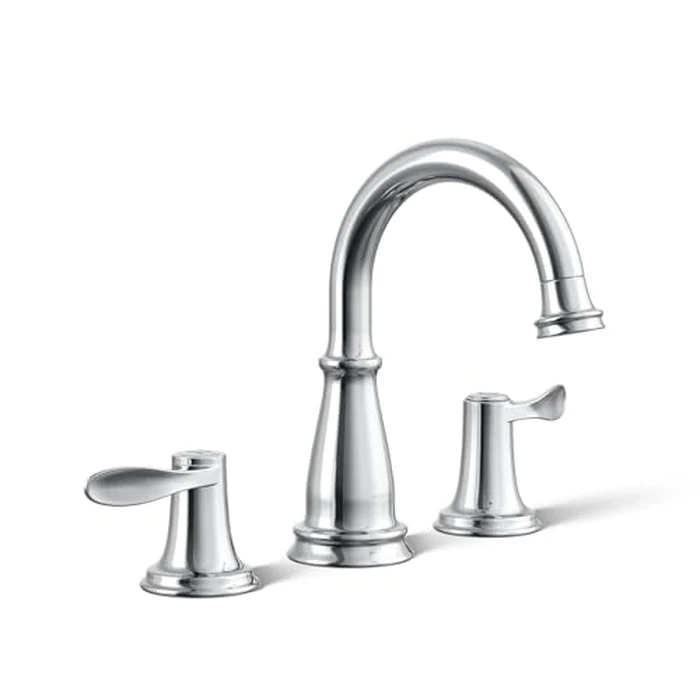 KOHLER K-27380-4-CP Bellera(R) Widespread Bathroom Sink Faucet, 1.2 GPM, Traditional Design, Polished Chrome by Kohler - Used - Very Good condition - US$131.52