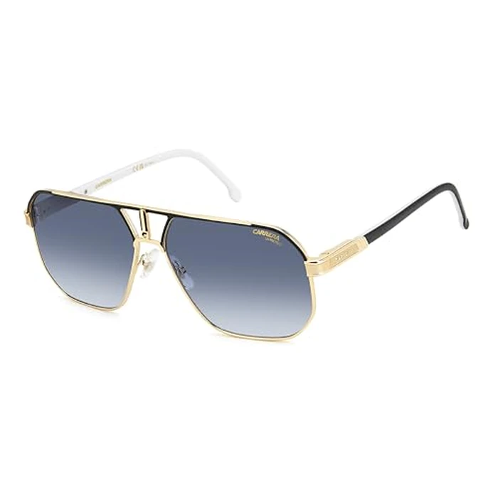 Carrera Mens Carrera 1062/S Square Double Bridge Sunglasses, Black Gold, 62mm by Carrera - Used - Like New condition - US$84.73