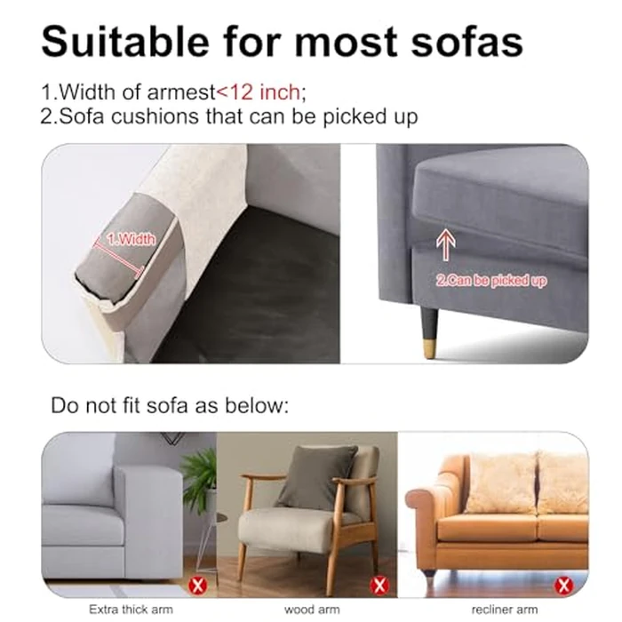 Cat Scratch Sofa Protector,23.6" L*19.6" W Cat Scratch Furniture Protector Pad, Couch Arm Sheild with Natural Sisal for Protecting Couch Sofa Chair Furniture(Beige/Right Handed) by Oroonoko - Image 5