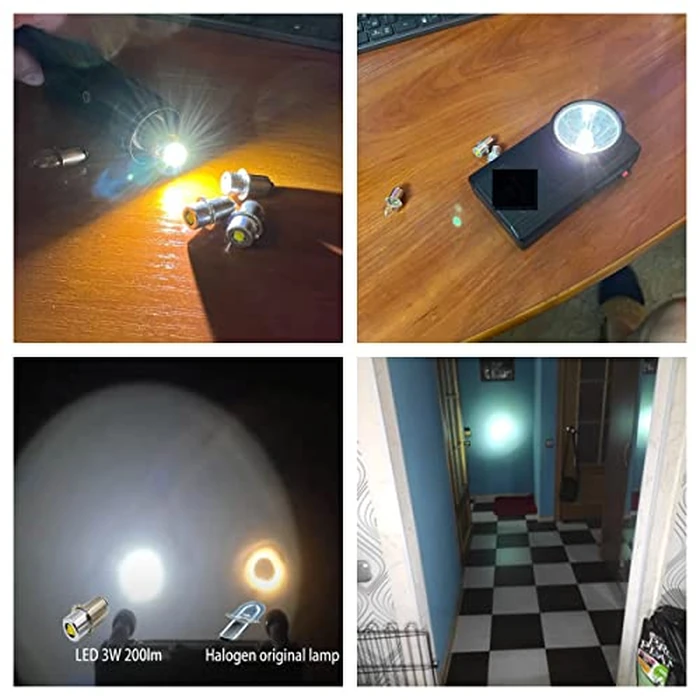 GLGYCB P13.5S PR2 LED Bulb Flashlight Replacement Led Conversion kit 2D 3D 4d Cell Bulbs 3W 3V 4.5V 6V for 2-4C&D LED Bulbs 4Pack by GLGYCB - Image 4