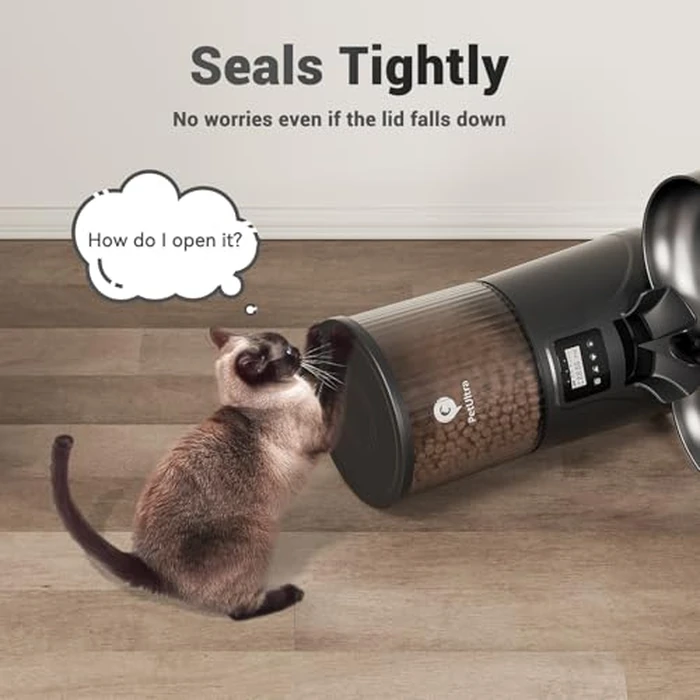 PETULTRA Automatic Cat Feeder for 2 Cats - 16 Cups/4L Timed Auto Pet Feeder with Portion Control (1-6 Meals), Dual Power& Easy to Clean for Indoor Cats & Small Dogs by PETULTRA - Image 7