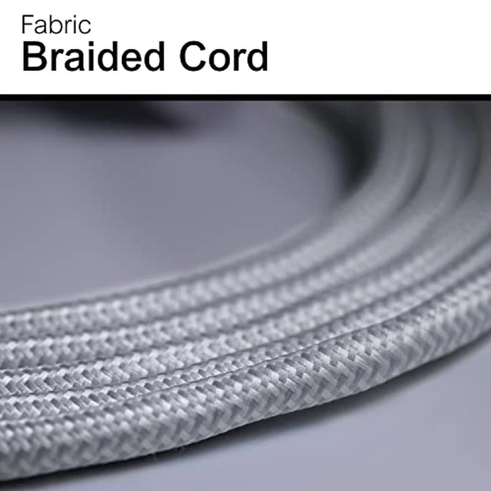 GE 3-Outlet Power Strip Surge Protector 8 Ft Braided Long Cord Extension Cord Surge Protector Power Strip Flat Plug Extension Cord 250 Joules UL Listed White 38433 by GE - Image 6