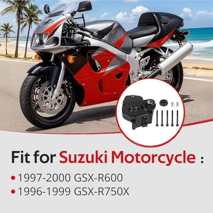 JAVIK Engine Sprocket Cover with Bolts for Suzuki GSX-R600 GSX-R750X 1996-2000 O.E.M# 11361-33E03 by JAVIK - Image 2