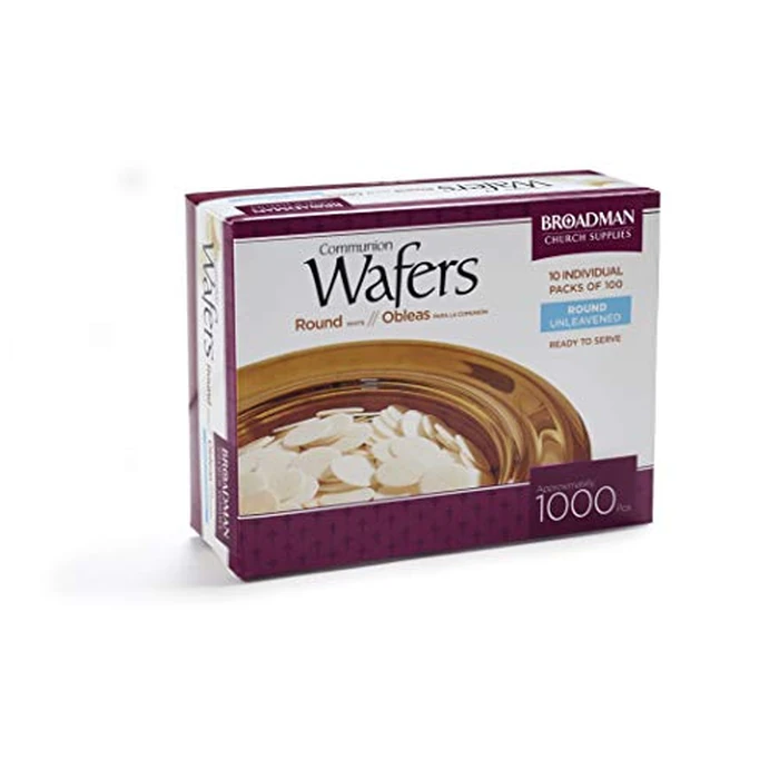 Broadman Church Supplies Communion Wafer, Round with Cross Design, 1,000 Count by BROADMAN CHURCH SUPPLIES - Image 2