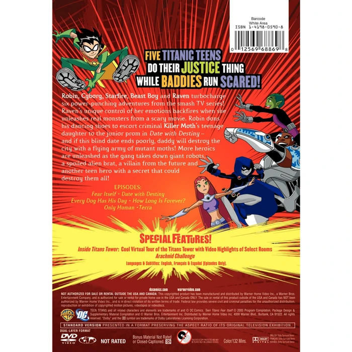 Teen Titans: Fear Itself - Season 2 Vol. 1 (DVD) by WARNER BROS - Image 1