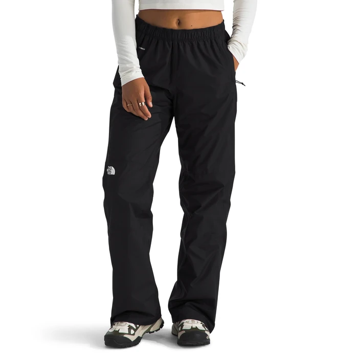 The North Face Women's Antora Rain Pant - Breathable & Waterproof Hiking Pants, Elastic Waistband, Adjustable Drawcord, TNF Black, X-Small by The North Face - Image 1