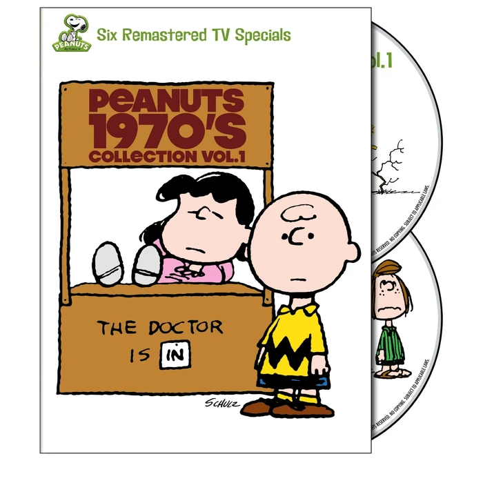 Peanuts: 1970's Collection, Vol. 1 (It's a Mystery Charlie Brown / Play It Again / A Charlie Brown Thanksgiving / It's the Easter Beagle / There's No Time for Love / You're Not Elected) by Warner Home Video - Used - Good condition - US$11.09