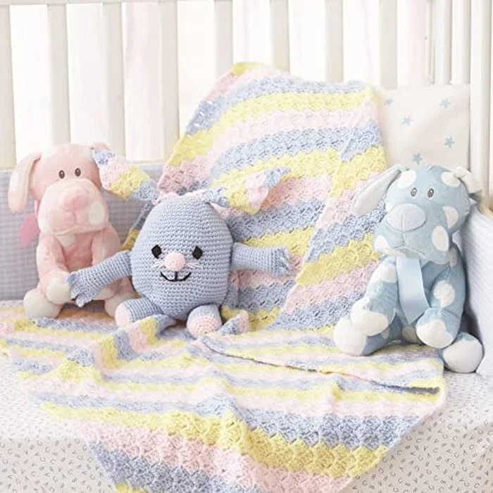 Bernat Baby Sport BB Baby Pink Yarn - 1 Pack of 12.3oz/350g - Acrylic - #3 Light - 1256 Yards - Knitting/Crochet, Pink by Bernat - Image 3