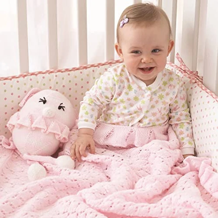 Bernat Baby Sport BB Baby Pink Yarn - 1 Pack of 12.3oz/350g - Acrylic - #3 Light - 1256 Yards - Knitting/Crochet, Pink by Bernat - Image 6