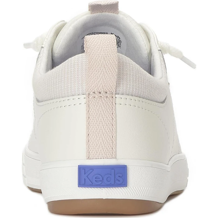 Keds Women's Center Iii Slip on Fashion Sneaker, White/Blush Leather, 9.5 Wide by Keds - Image 3