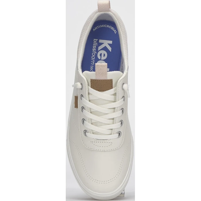 Keds Women's Center Iii Slip on Fashion Sneaker, White/Blush Leather, 9.5 Wide by Keds - Image 4