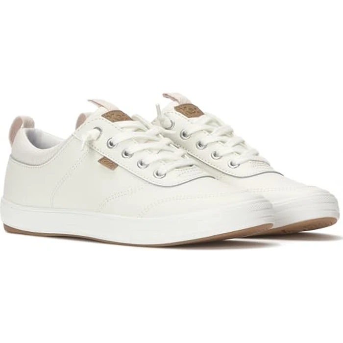 Keds Women's Center Iii Slip on Fashion Sneaker, White/Blush Leather, 9.5 Wide by Keds - Image 6