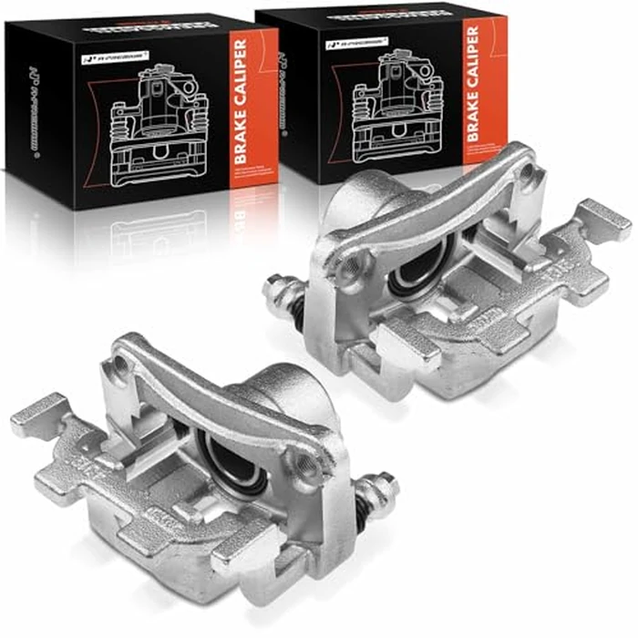 A-Premium Disc Brake Caliper Assembly with Bracket Compatible with Select Infiniti Models - G35 2007-2008, G37 2009, Fit the model with 308mm Rear Disc & 320mm Front Disc - Rear Driver and Passenger by A-premium - Image 9